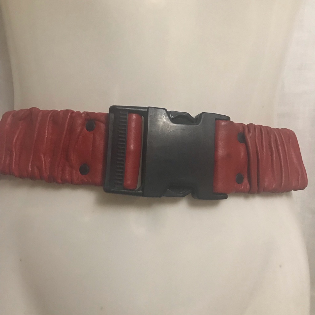 Vintage Red Leather Belt